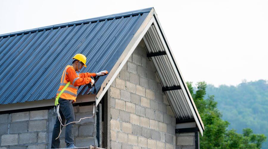 Professional metal roof installation in Brighton, MA